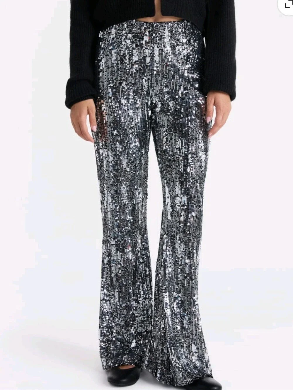 No Boundaries Sequin Flare Pants